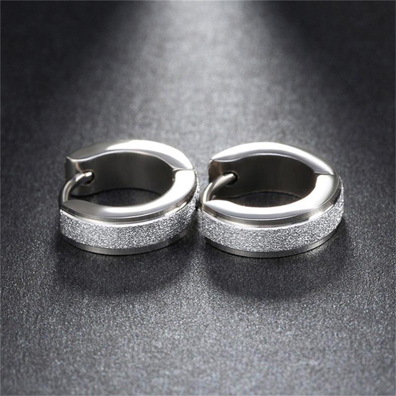 1 Pair Simple Circle Hoop Earrings Jewelry Dull Exquisite Unisex Fashion Women Punk Style Hoop Earrings for Lady