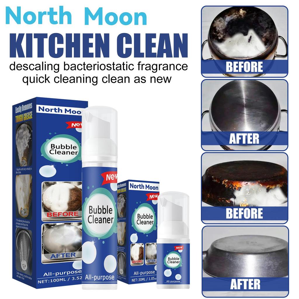 Jue-Fish Grease Foam Cleaner Kitchen Cooktop Hood Multi-Purpose Heavy Duty Grease Foam Cleaner