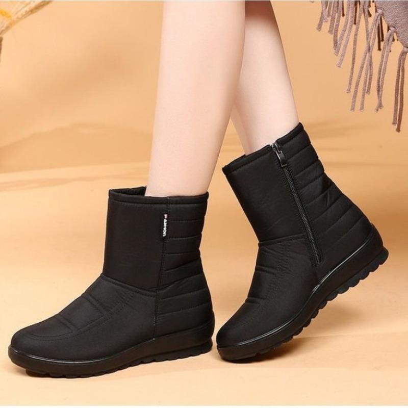 Snow Boots Women's New Cotton Boots Velvet Snow Cotton Mother Shoes Cotton Waterproof Short Boots Thermal Shoes Elderly Cotton Shoes
