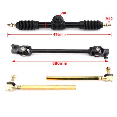 Części Kierownicy Go-Karta 320mm/420mm Zestaw Listwy Zębatej Zębatki Regulowanego Wału Cięgna Dla 110cc 125cc Golf UTV Buggy ATV