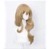 High Quality Genshin Impact Lisa Cosplay Wig 65cm Linen Wavy Heat Resistant Synthetic Hair Anime Game Wigs + Wig Cap