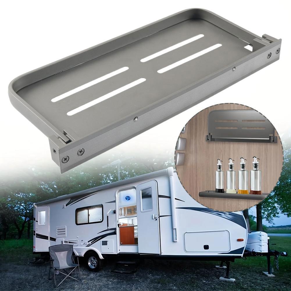 Newest RV Wall Frame 300x133mm Aluminum Folding Storage Car Storage Modification Tools RV Seasoning Rack Washbasin Supplies Z8B8