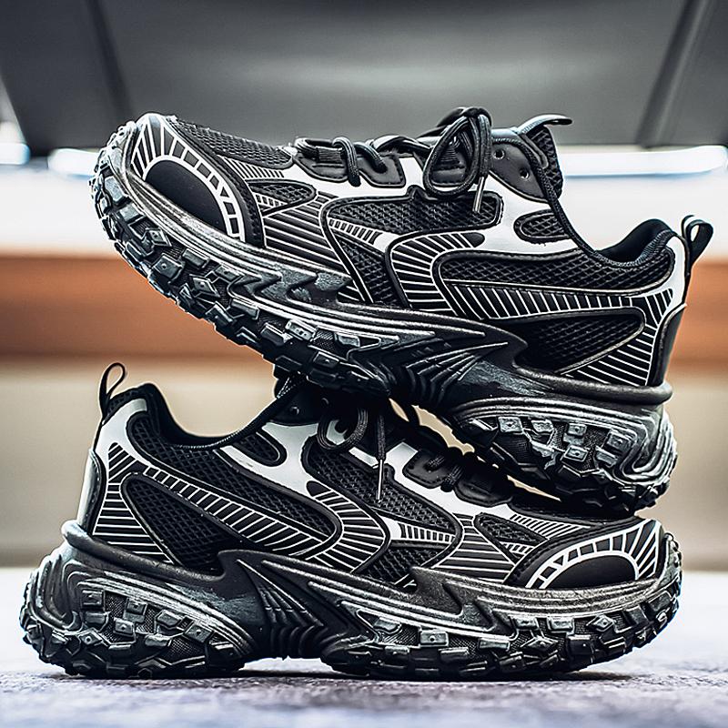 New Fashion Men 's Four Seasons Comfortable Thick Sole Shoes Students BoysTrending Soft Sole Breathable Casual Running Sneakers