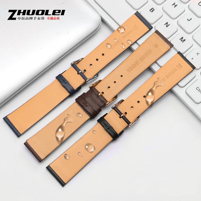 Ultra-thin soft genuine leather watchband for brand watches band 12 14 15 16 17 18 19 20mm watch strap