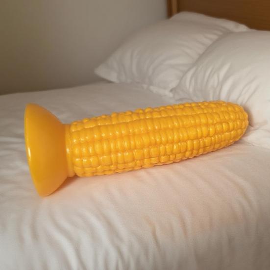 Dildo al Silicone a Ventosa per Mais per Donne, Pene Finto Morbido Realistico con Base a Ventosa Forte, Giocattolo per Adulti per Gioco Solo