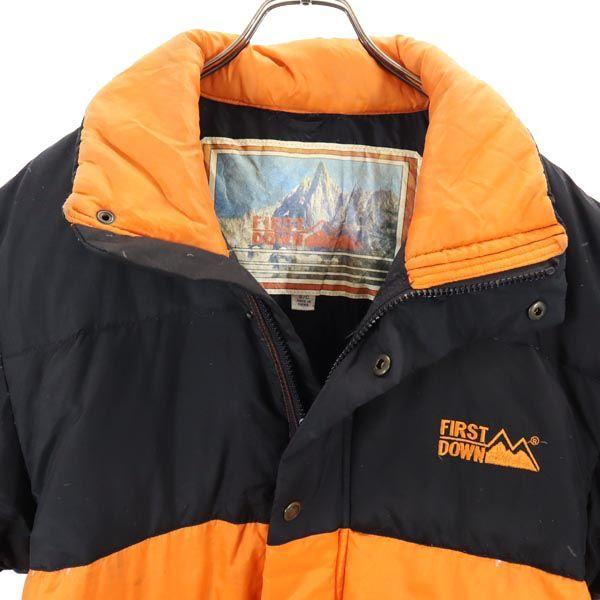 FIRSTDOWN Down jacket S Black x orange Men's Used