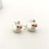 Fashion Korean Minimalist Cute Silica Gel Little Lemon Yellow Duck Earring For Temperament Girls Gift Earrings Jewelry