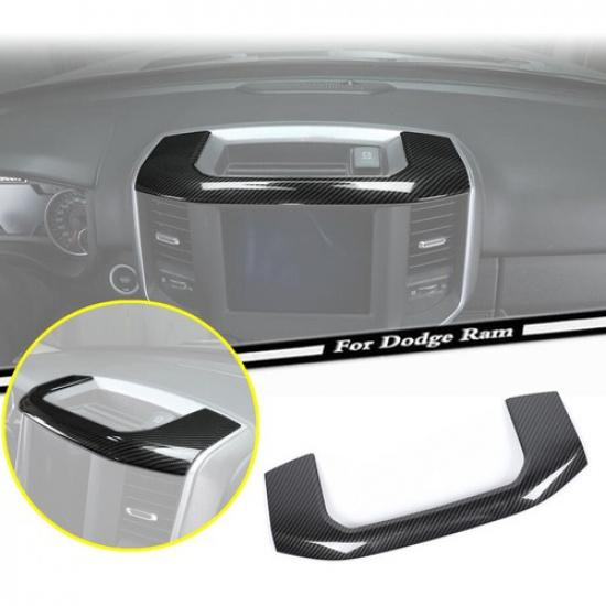 For 2019-2024 Dodge RAM 1500 Carbon Center Console Storage Box Panel Cover Trim