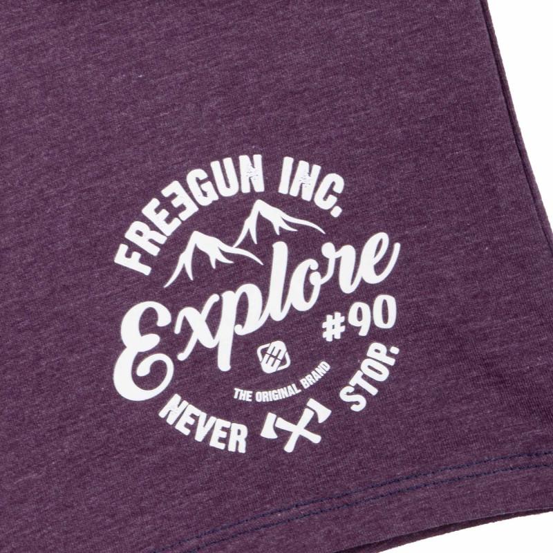 FREEGUN Men's Purple Elastic Ice Cream Print Boxer Shorts