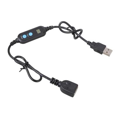 USB Timer Cable with 1 To 12 Hours Adjustable Timing Function Power Cord Suitable for LED Lights and Cooling Fan