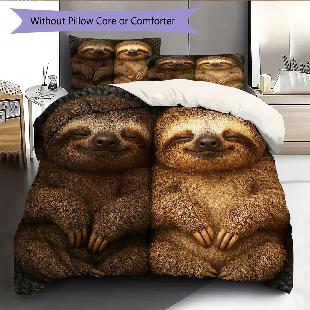 Cartoon Pattern Bedding Quilt Set Quilt Cover Pillowcase Home Decoration Birthday Gift (1 * Duvet Cover + 2 * Pillowcase, Without Core)