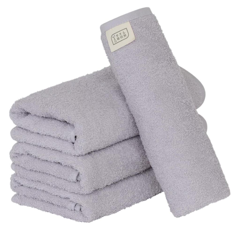 Towel Laboratory Reason for Large Face Set of Easy to JapanTechnology [The Lightness] #006 Towels, Lavender/Light Wisteria, 4, Quick-Drying, Thin,