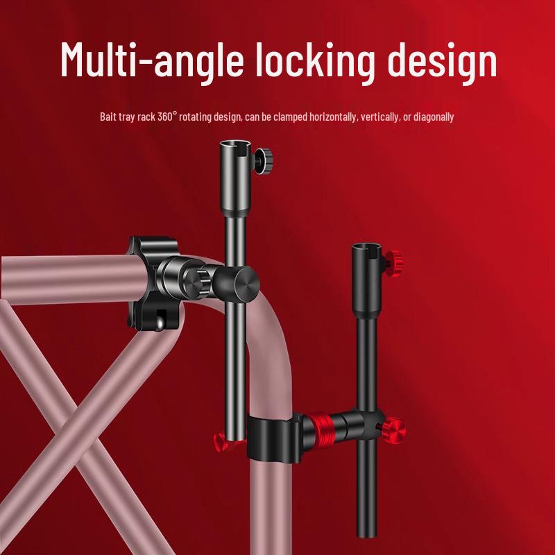 Kompletny aluminiowy zestaw pudełek na sprzęt wędkarski: Uchwyt na wędkę lewy, Pojemnik na ryby i Taca na przynęty