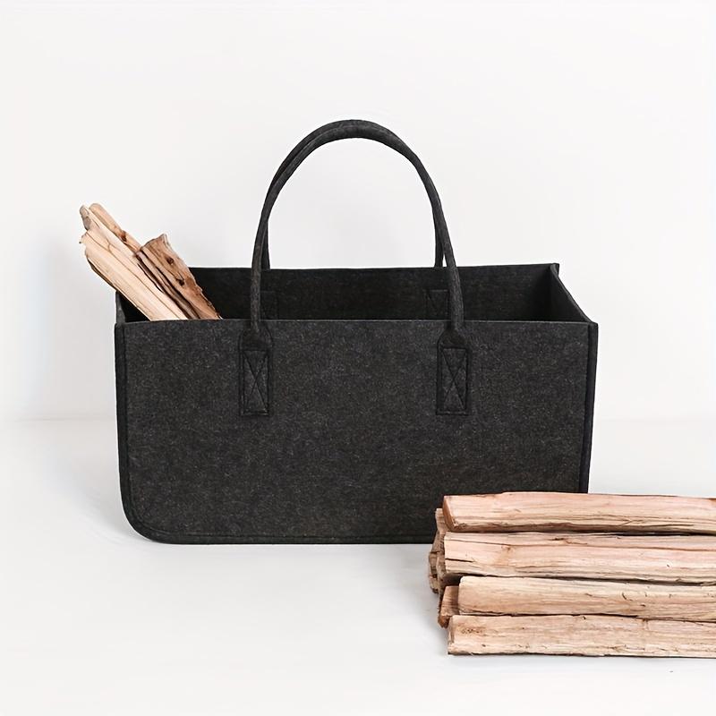 Felt Firewood Handbag Carrier Log Tote Bag Fireplace Log Carrier Holders Woodpile Bag Fire Wood Carrying Felt Storage Organizer