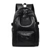 Vintage PU Backpack for Men Women Casual Daypack Travel School Bag with Multi Pockets