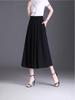 Übergröße High-Waist A-Linien Culotte Rock mit Taschen - Elastischer Bund, Weiter Bein Casual Hose