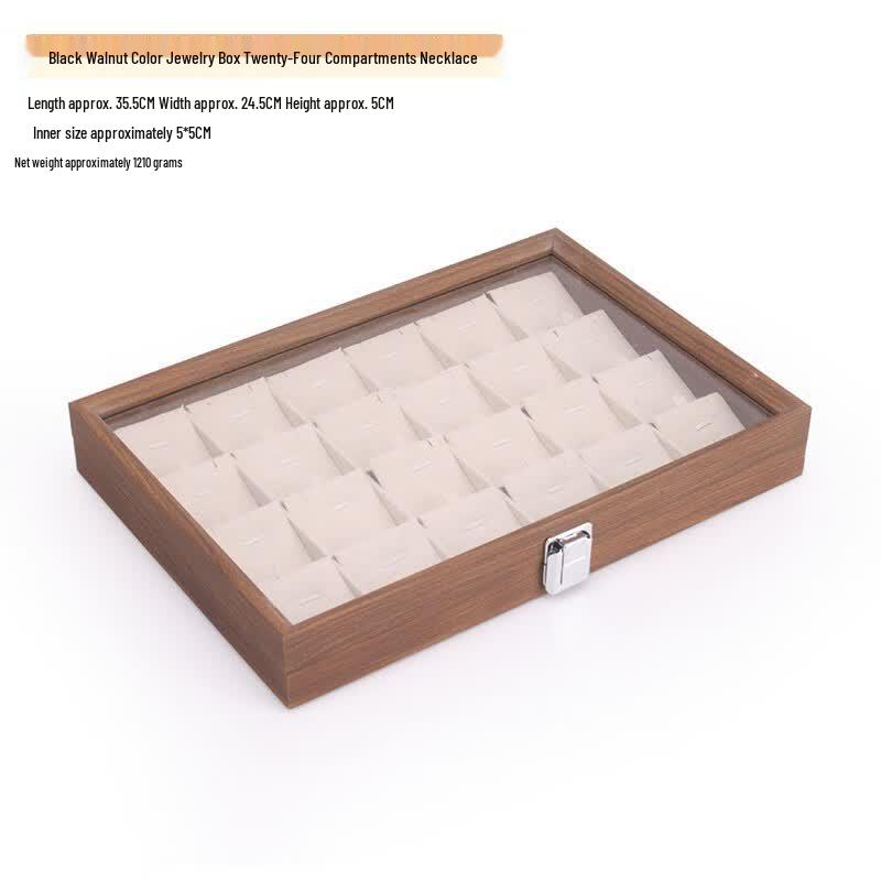 Morona Black Walnut Wood Jewelry Organizer Box