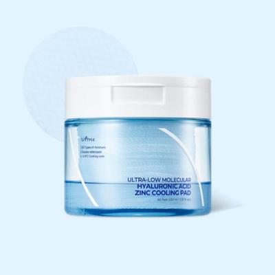 Almohadilla Refrescante de Ácido Hialurónico de Peso Molecular Ultrabajo con Zinc 60 unidades