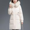 Žena středního věku Zimní dlouhé kabáty s kapucí Límec z umělé kožešiny Ležérní Hřejivé parky Dámské bundy