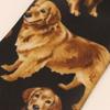 [CUFFSMANIA] Black Golden Retriever Dog Pattern Funny Unique Tie