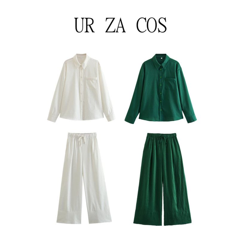 Western Style New Fashion Trendy Women Clothes Pocket Decoration Lapel Long Sleeve Linen Shirts 4786049 501