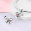 Copper Earth Airplane Globe Travel Dangle Pendants Charms Beautiful Bead Fits Genuine Bracelets Necklaces Jewellery Women