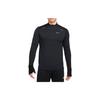 Nike Printed Logo Stand Collar Long Sleeve T-Shirt Men Tops Black DD5663-010