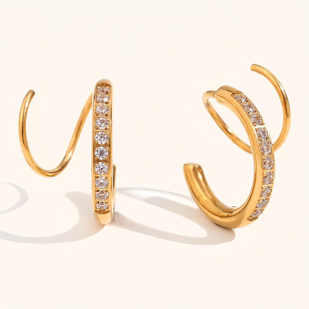 Kreatives Design Spiralohrringe für Damen, Edelstahl