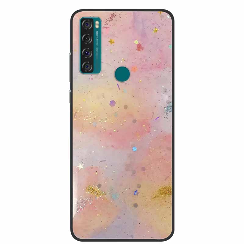 Per Custodia TCL 20 SE Marmo Silicone TPU Cover Posteriore Morbida Custodia per Telefono Per TCL 20 SE T671H Coque Cartoon Antiurto Moda Funda