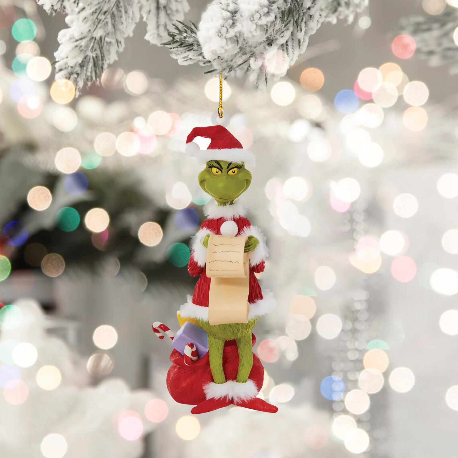 

Украл рождественский кулон из смолы, украшение для рождественской елки, 1 шт., рождественское украшение, как украл Рождество с настоящим рождественским орнаментом One Size