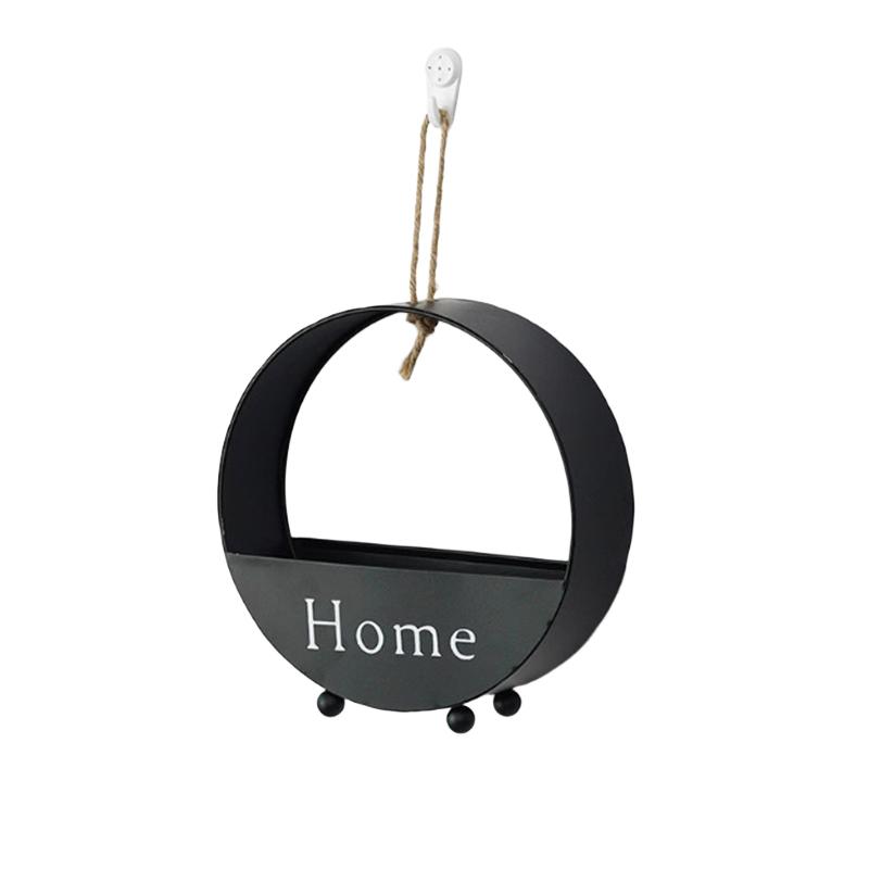 1PC Storage Rack Decorative Wall Mounted Hung Iron Modernity Elegant Living Room Stable Structure Functional Simple Artistic