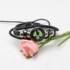 Genshin Impact Element Eye Braided Leather Bracelet, Adjustable Anime Wristband for Fans