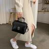 Small Square Bags For Women Fashi Solid Color Designer Crossbody Shoulder Bag Vintage PU Leather Handbags Female Bag Bolsa