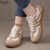 Women's Flat Training Shoes   Retro Casual Shoes Lightweight Breathable Lace Up Flat and Comfortable Walking Tennis Shoes