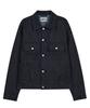 Lab101 Semi-Overfit Raw Indigo Denim Trucker Jacket (Dark Blue)
