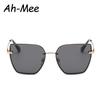Protective Glasses Retro Cat Eye Sunglasses Women Fashion Brand Rimless Gradient Design Sun Glasses Cutting Lens Ladies Eyeglass