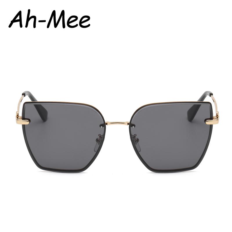 Protective Glasses Retro Cat Eye Sunglasses Women Fashion Brand Rimless Gradient Design Sun Glasses Cutting Lens Ladies Eyeglass