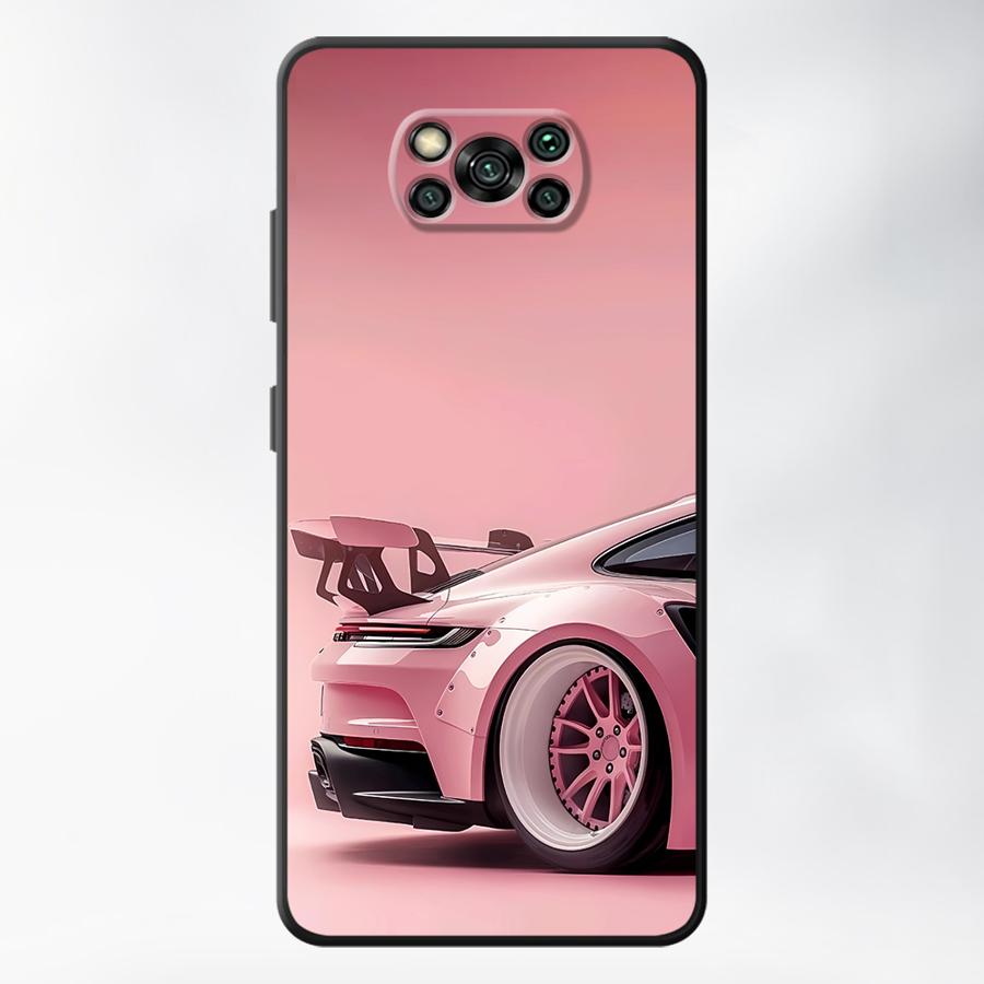 Case for Xiaomi Poco F8 C71 M7 Pro M3 M4 C61 F3 X7 X3 X4 X5 Pro C50 F1 C75 M5 Funda Phone Cover Cool Sports Car