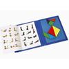 Casbee sturdy wooden tangram shape magnetic puzzle set, random delivery, 2 sets
