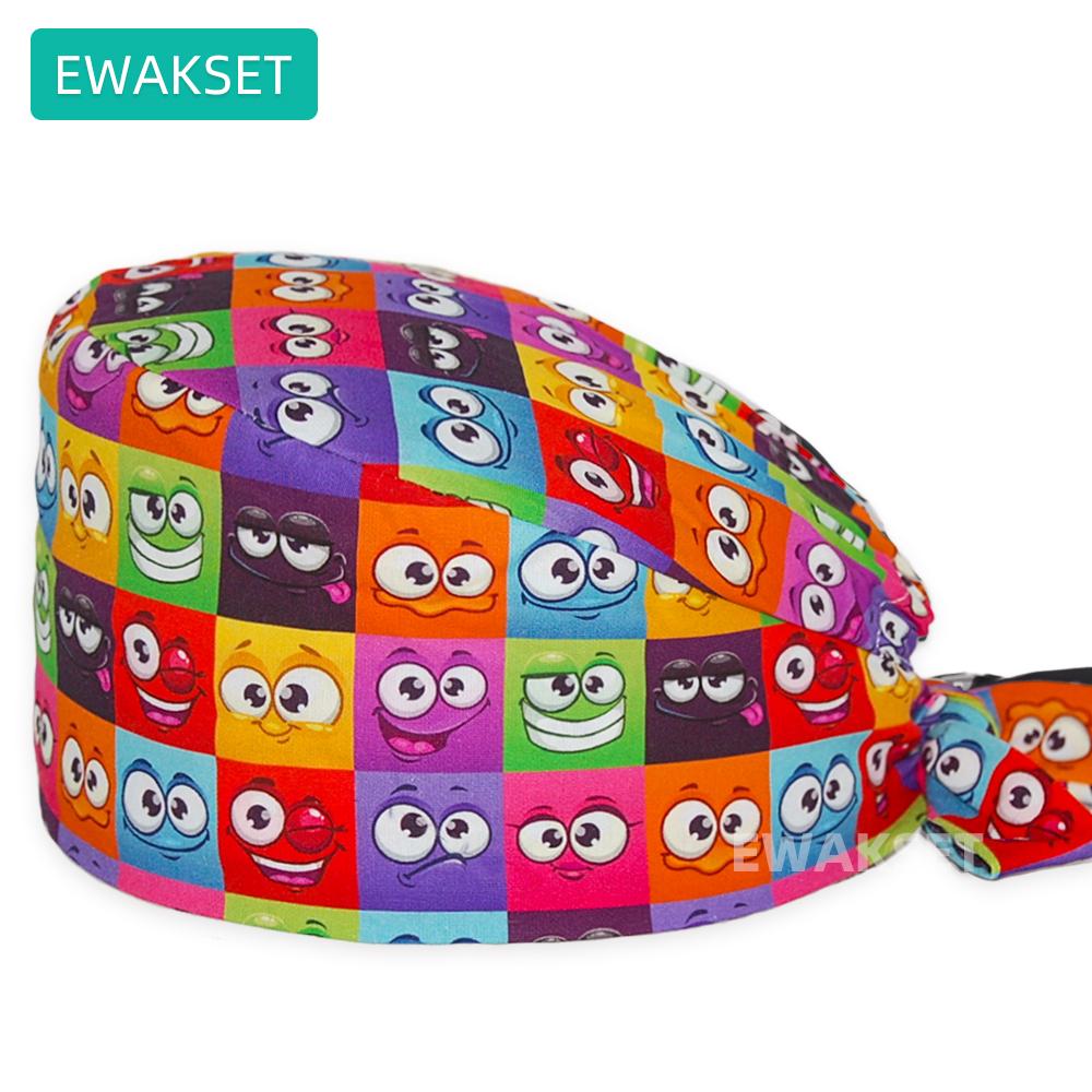 

Кепка-скраб унісекс Bones Printed Scrubs Hat Медична хірургічна шапка жіноча та чоловіча операційна медична шапка Baotou One size