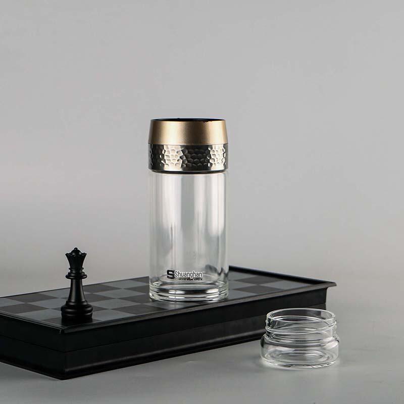 Shuanghan Double-Layer Glass Tea Infuser Bottle