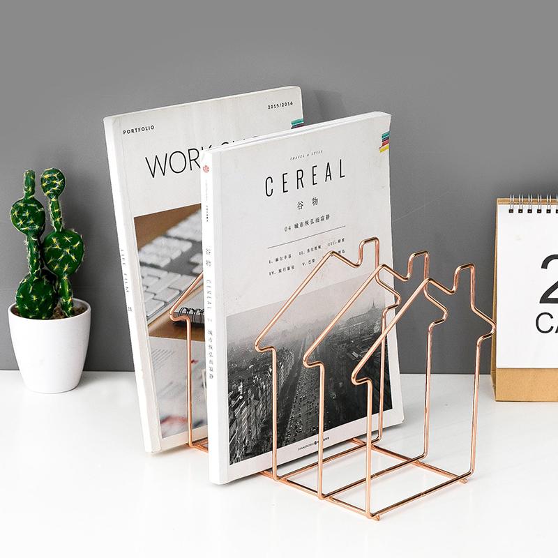Metal Holder Multifunction Stainless Steel Mobile,Photos,Books,Magazines Storage Display Stands Office Desk Decoration