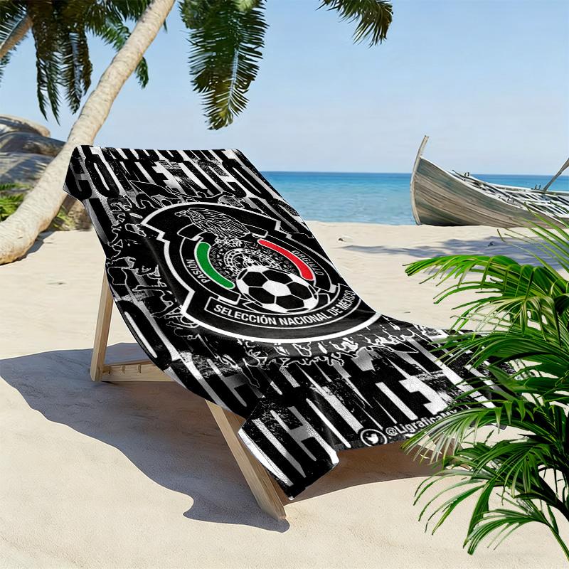 Selección Nacional de México Print Beach Towel, Large Soft Quick Dry Towel for Beach Camping Swimming