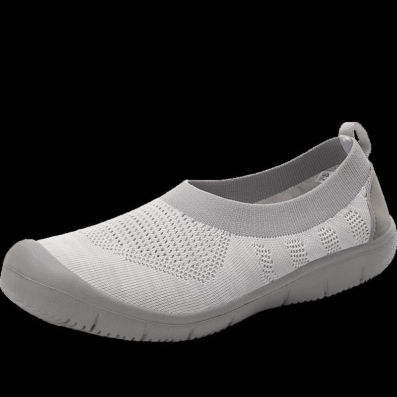 Reise Outdoor Übergröße Damenschuhe Mittleren Alters Mutter Schuhe Fliegengewebtes Mesh Taschenkopf Flache Schuhe