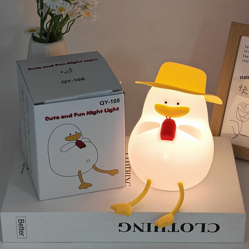 Duck Toaster Night Light – Cute Rechargeable Bedside Lamp for Emotional Ambience