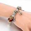 Summer Flower Charm Bracelet Ladies Crown Pendant Bracelet Jewelry Crystal Large Hole Beaded Pop Bracelet 