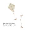 Easy Use Wall Decoration  Room Background Nursery Ornaments Wood Hanging Pendant Kite Wall Sticker Kite Wall Ornaments