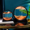 Moving Sand Art Picture Glass Liquid Painting 3D Natural Landscape showpieces for Home Decor Antique Gifts