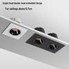 Oeny 2x10W Double-Head Square Recessed LED Spotlight