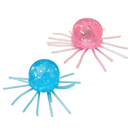 1/2/3Pcs Simulation Jellyfish Squeeze Toy Stress Relief Clear Glitter Jellyfish Sensory Toy Soft Stress Ball Sea Animal Fidget Toy